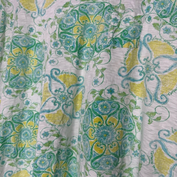 Fresh produce top asymmetrical fairy hem bottom paisley boho neon blue green - Picture 6 of 12